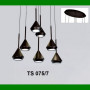 Đèn chùm thả chóa kim loại LED
