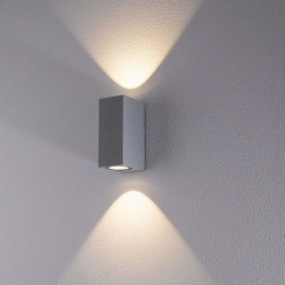 Đèn gắn tường ngoài trời LED IP54 -14W (Màu xám bạc, ánh sáng vàng)